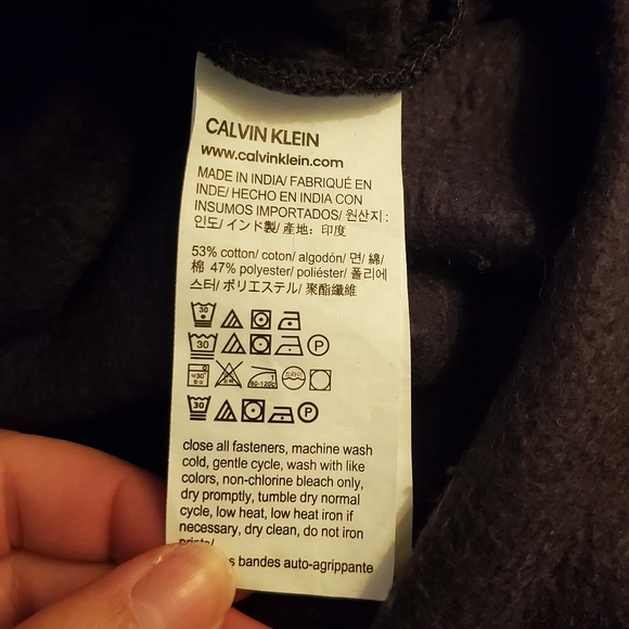 Calvin Klein XXL Dark Purple Quarter Zip Fleece Sweater - Picture 6 of 8